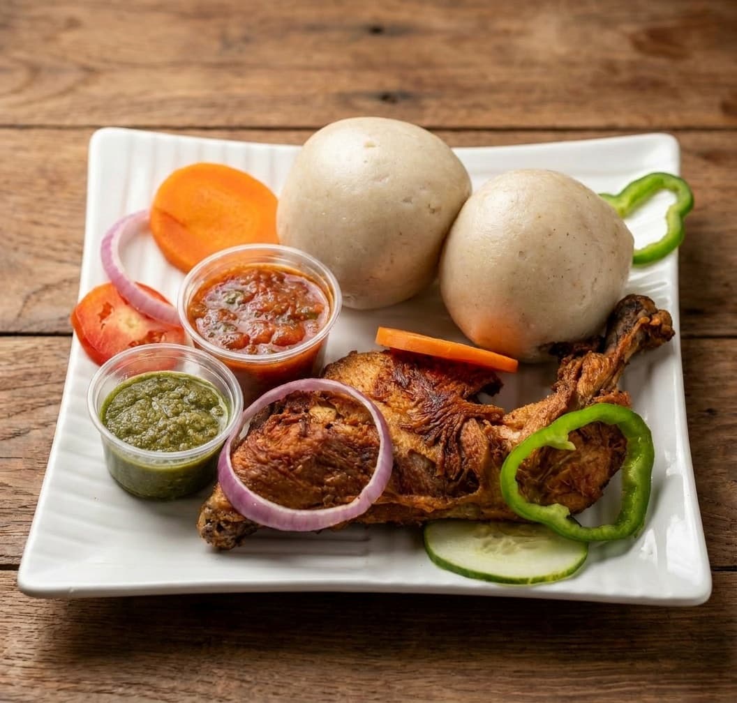 Chicken with Banku