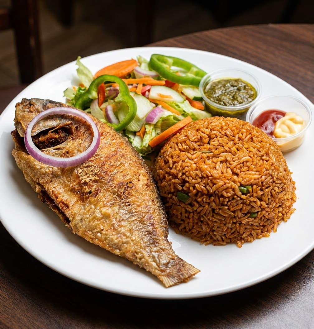 Fish with Jollof